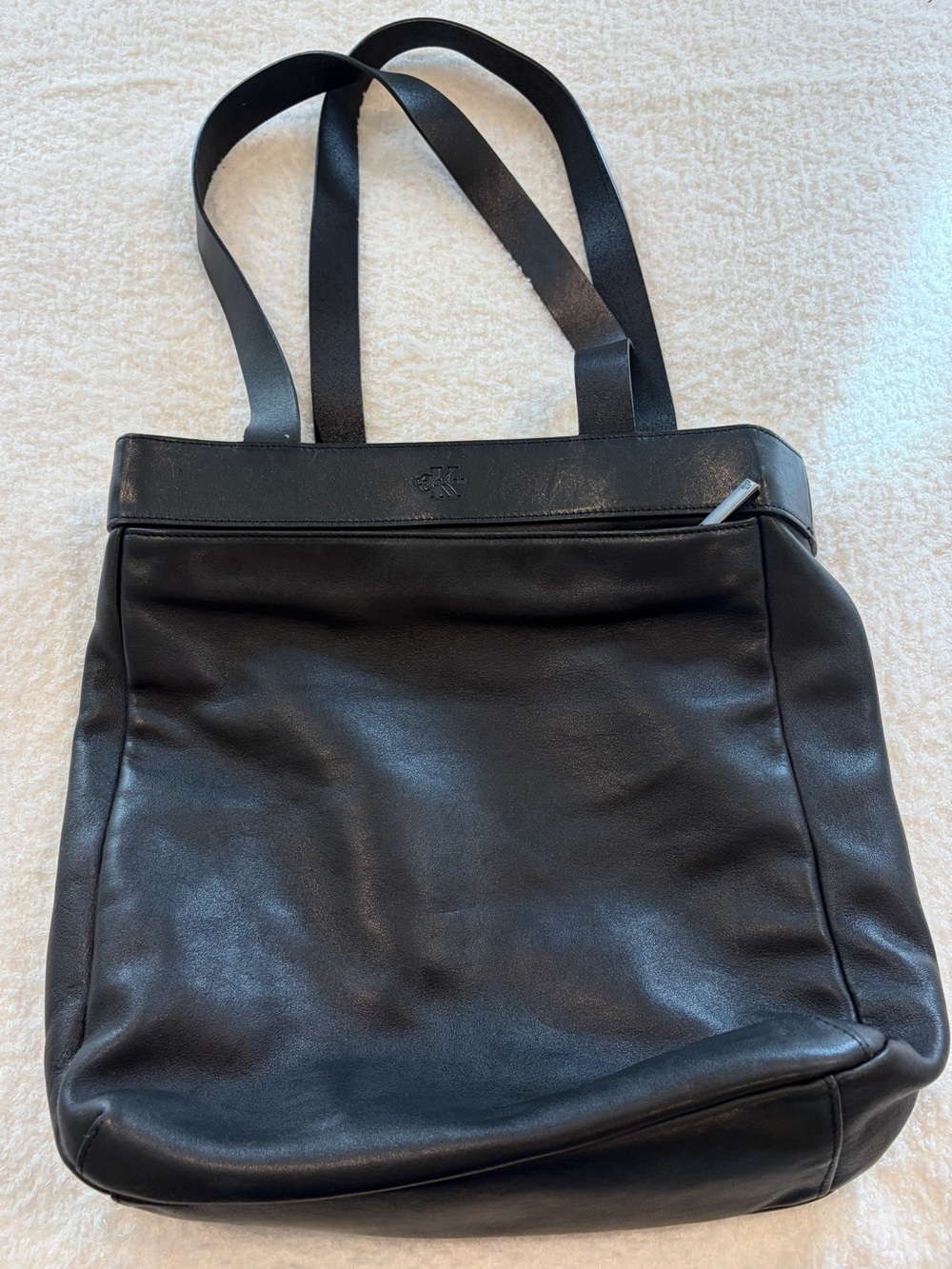 CK Calvin Klein Black Signature Lined Tote